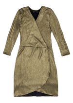 Vestido Elaborado Em Shape Ajustado E Decote Transpassado 