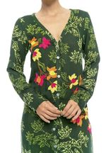 Vestido Em Viscose Sarjada Com Bordado