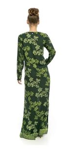 Vestido Em Viscose Sarjada Com Bordado