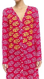 Vestido Em Viscose Sarjada Com Bordado