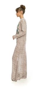 Vestido Em Viscose Sarjada Com Bordado
