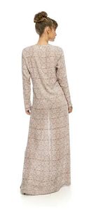 Vestido Em Viscose Sarjada Com Bordado