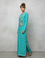 Vestido Em Viscose Sarjada Com Bordado
