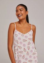 Camisola De Alcinha Estampada Presenteável + Saquinho