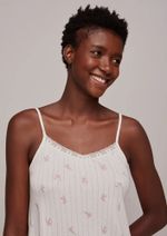 Camisola Feminina Alças Finas Em Viscose Com Estampa