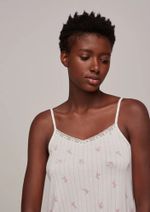 Camisola Feminina Alças Finas Em Viscose Com Estampa