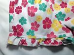 Shorts Infantil Menina Floral Em Sarja Com Babado