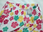 Shorts Infantil Menina Floral Em Sarja Com Babado