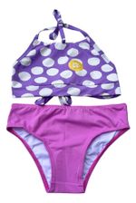 Biquíni Infantil Top Halter Neck Em Poá