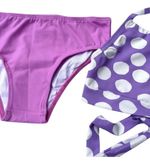 Biquíni Infantil Top Halter Neck Em Poá
