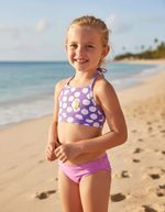 Biquíni Infantil Top Halter Neck Em Poá
