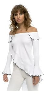 Blusa Assimétrica Manga Longa