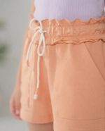 Shorts Infantil Menina Evasê Em Malha De Algodão