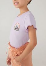 Shorts Infantil Menina Evasê Em Malha De Algodão