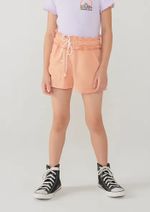 Shorts Infantil Menina Evasê Em Malha De Algodão