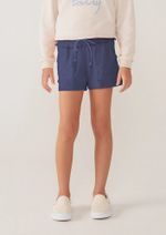 Shorts Infantil Menina Evasê Em Malha De Algodão