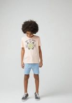 Shorts Infantil Menino Em Malha Texturizada Com Amarração