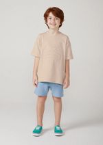 Shorts Infantil Menino Em Malha Texturizada Com Amarração