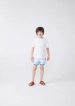Shorts Infantil Em Tactel Estampado + Saquinho Embutido