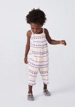 Macaquinho Infantil Menina Estampado Toddler Em Viscose