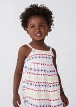Macaquinho Infantil Menina Estampado Toddler Em Viscose
