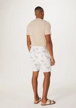 Bermuda Masculina Estampada Em Linho