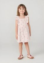 Vestido Infantil Em Tecido De Algodão