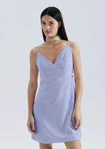 Vestido Curto Com Transpasse Em Viscolinho