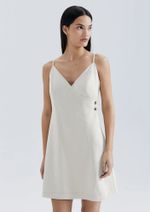 Vestido Curto Com Transpasse Em Viscolinho