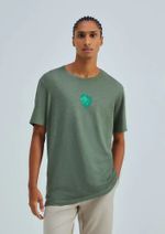 Camiseta Masculina Regular Em Malha De Algodão