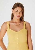 Vestido Longo Decote V Com Botões