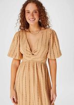 Vestido Midi Evasê Em Laise
