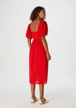 Vestido Midi Evasê Em Laise