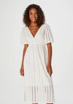 Vestido Midi Evasê Em Laise