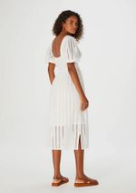 Vestido Midi Evasê Em Laise