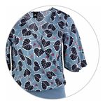 Body Feminino Com Decote Transpassado  Azul