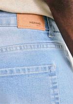 Bermuda Jeans Masculina Reta Com Elastano