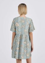 Vestido Curto Estampado Em Viscolinho