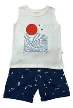 Conjunto Infantil Menino Em Algodão Estampado