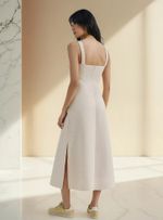 Vestido Midi Evasê Texturizado