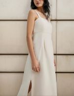 Vestido Midi Evasê Texturizado