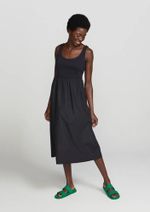 Vestido Midi Evasê Com Franzidos