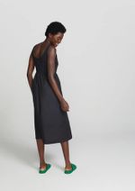 Vestido Midi Evasê Com Franzidos