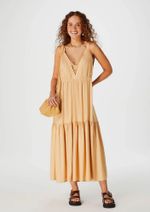 Vestido Midi Decote V + Top Avulso