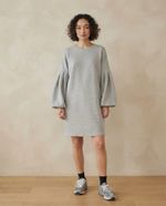 Vestido Feminino Com Mangas Bufantes