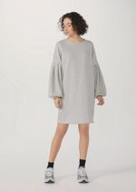 Vestido Feminino Com Mangas Bufantes