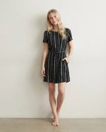 Vestido Curto Com Amarração Estampado