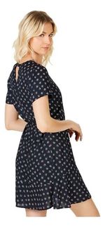 Vestido Curto Com Amarração Estampado