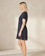 Vestido Curto Com Amarração Estampado