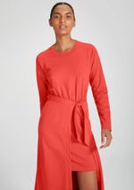 Vestido Em Moletom Midi Manga Longa